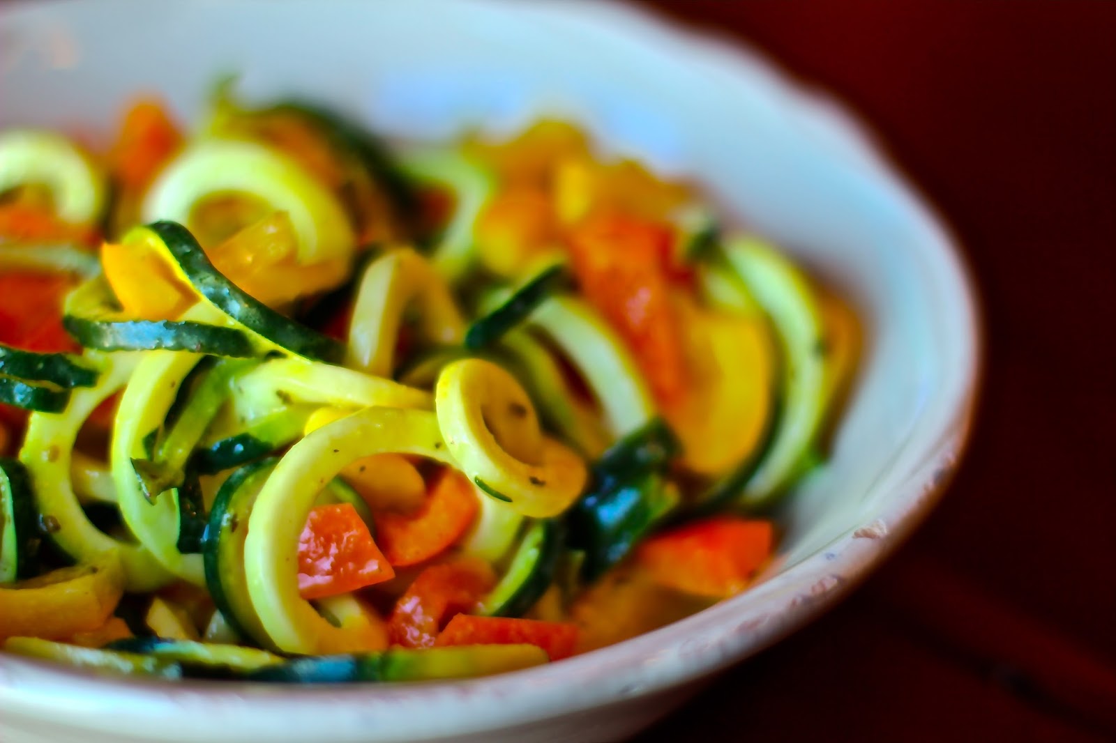 Kelcie's Kreations Raw Zucchini Noodle Salad