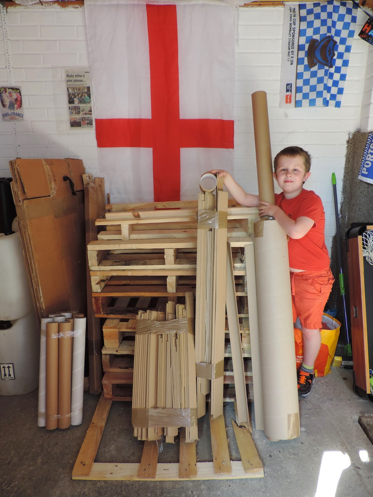 england flag in garage