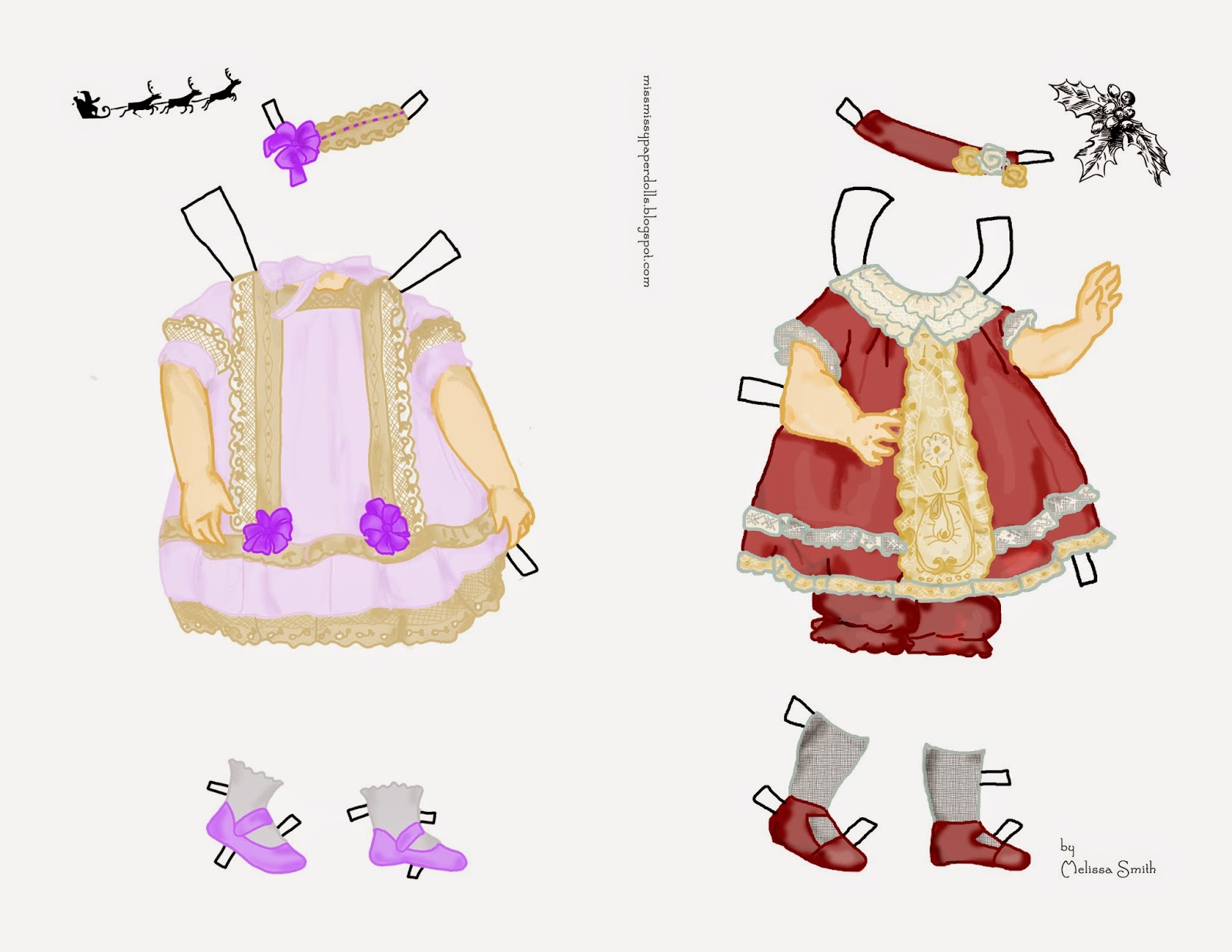 Miss Missy Paper Dolls: Christmas Doll