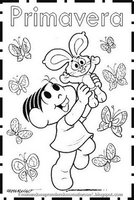 crianças e missões primavera desenhos para colorir