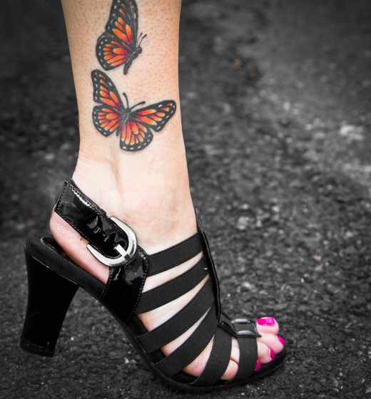 Available Butterfly Foot Tattoo Designs