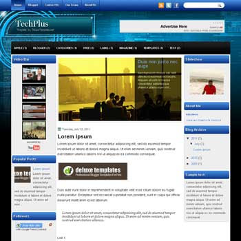 TechPlus blogger template. template blogspot magazine style. download template tech blogger template