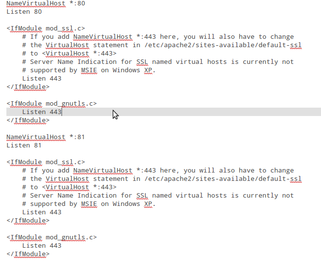 Apache configuration on ubuntu
