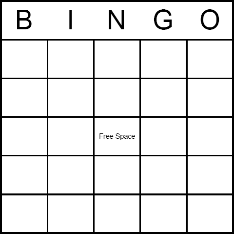 Free Blank Bingo Card Template For Teachers
