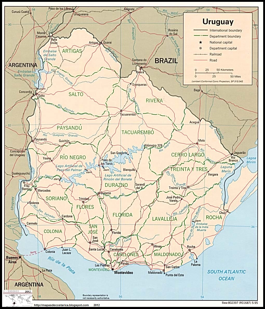 Mapa Político de URUGUAY