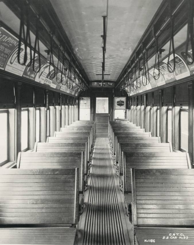 PHOTO CHICAGO TRAIN ELEVATED INTERIOR OF A CAR USED FOR COLUMBIAN 