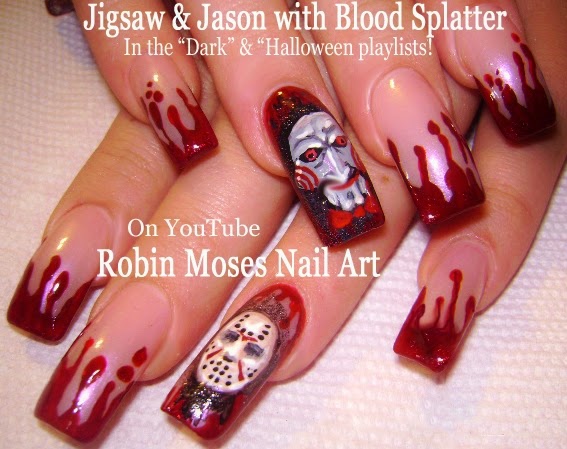 Robin Moses Nail Art: "Scary movie nails" "horror film nails" "scary nail art" "scary nails