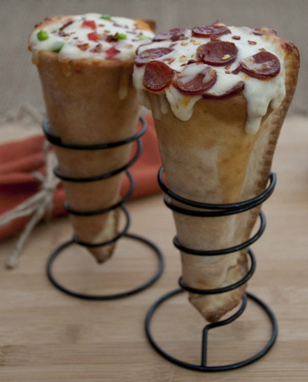Gastronomia ¡Disfrute! Ricas pizzas en forma de cono de helado
