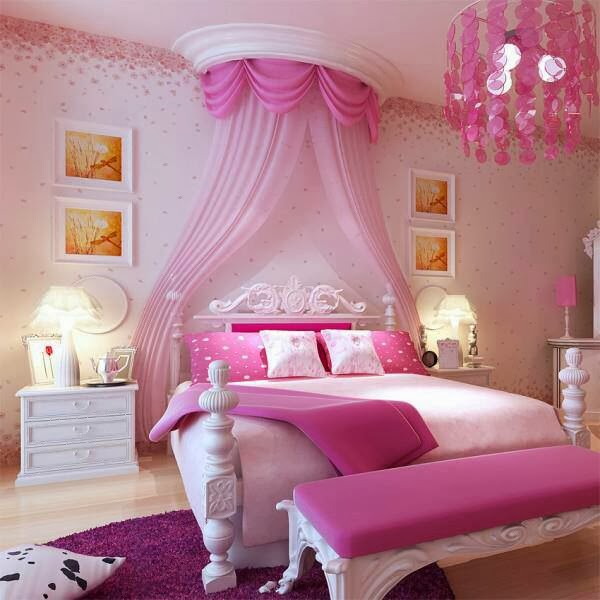 21 Preciosas Habitaciones para Niñas de color Rosa