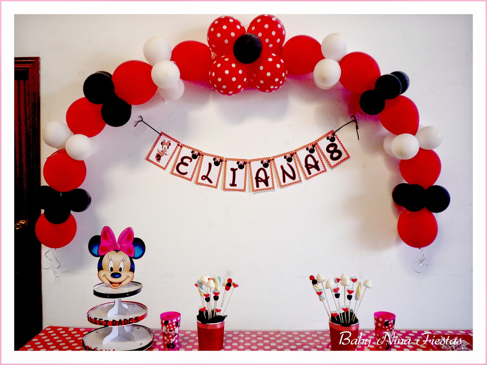 Baby Nina Fiestas: Decoración para el cumple Minnie Mouse de Eliana