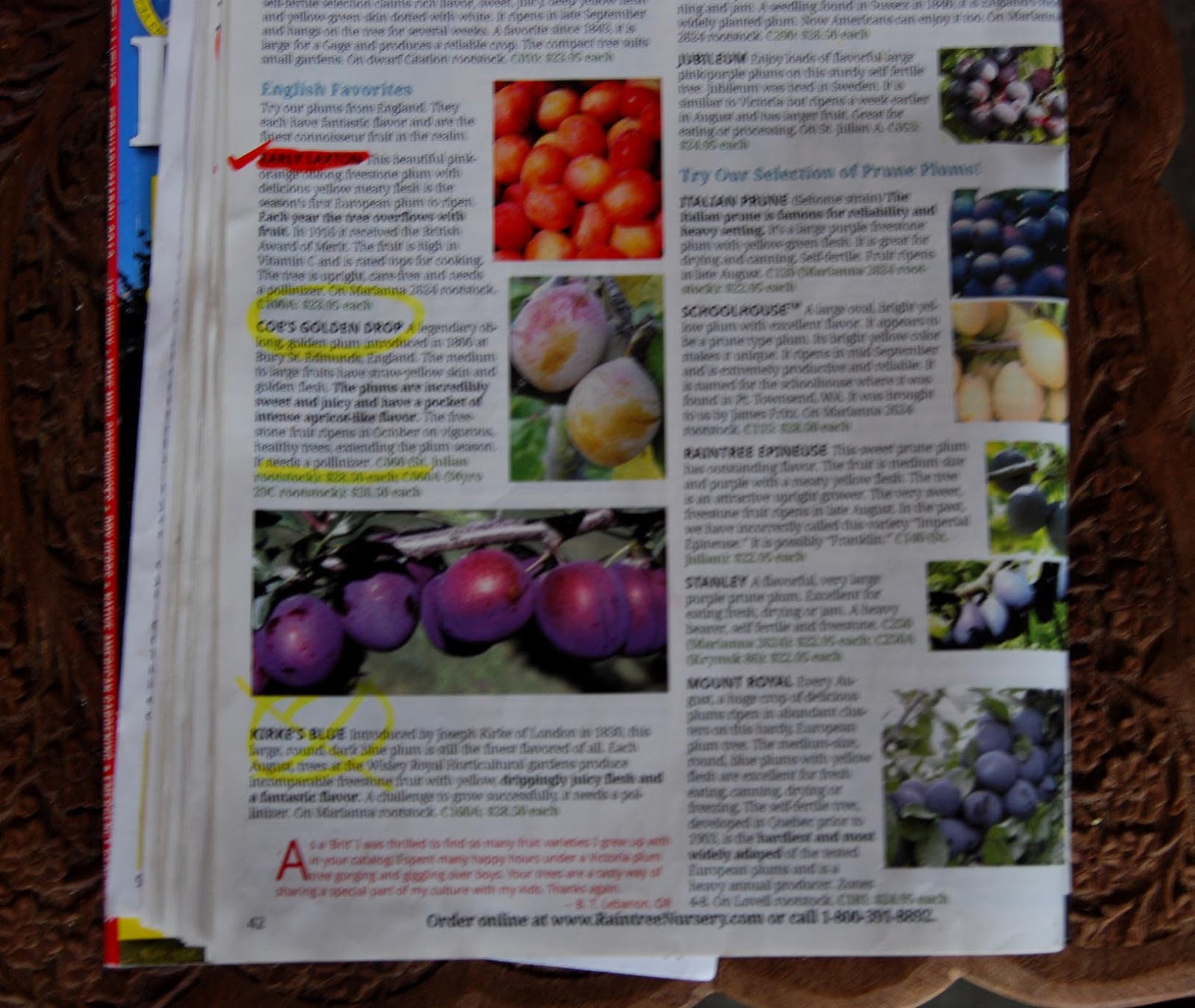 Applegarth Farm Fruit Tree Order