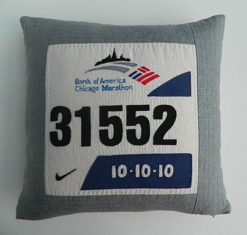 s.o.t.a.k handmade runner's bib pillow