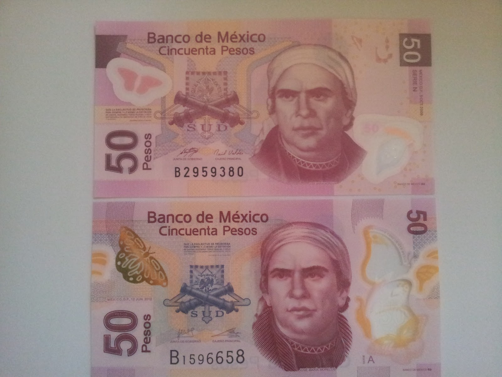 Fabricación de billetes 50 pesos (tipo F1)