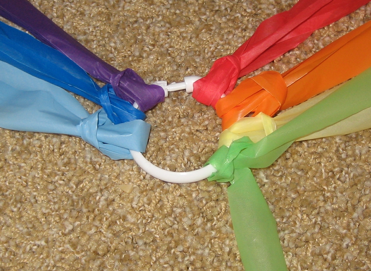 Teaching The Little People Rainbow Streamers in Preschool