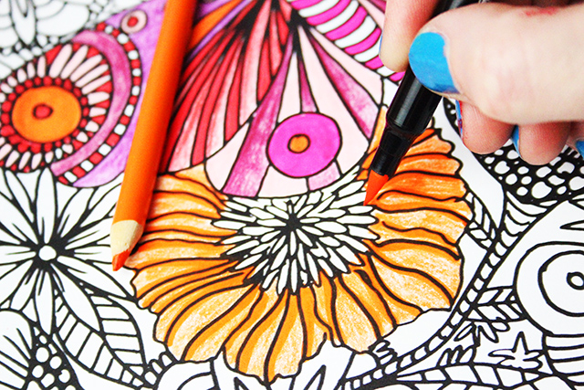 coloring with markers and colored pencils - BeautifulElegance coloring with markers and colored pencils - BeautifulElegance