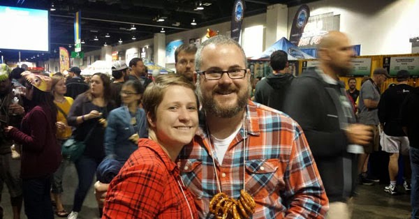 Stevie and I at The Great American Beer Festival - Ask Your Dad Blog
