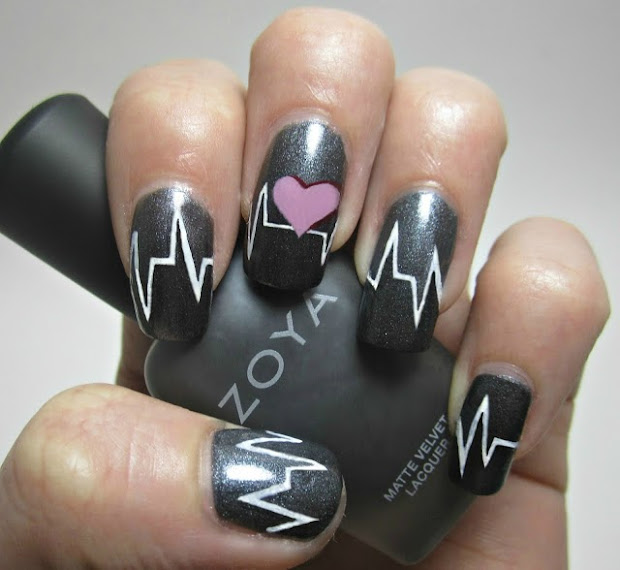 nail art heart design fashionate