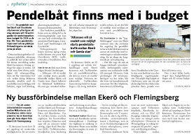 Faksimil från Mälaröarnas Nyheter 20 maj 2013.
