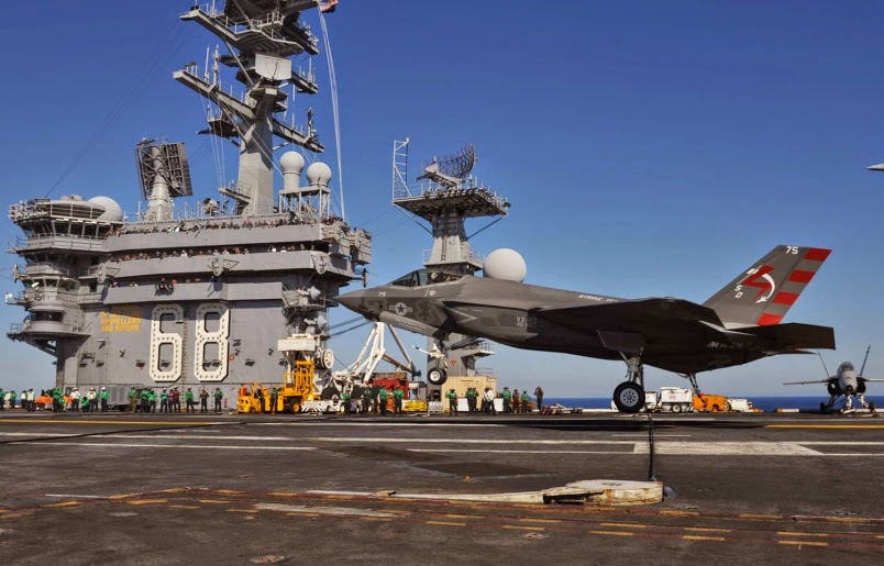 F-35C on USS Nimitz F-35C on USS Nimitz