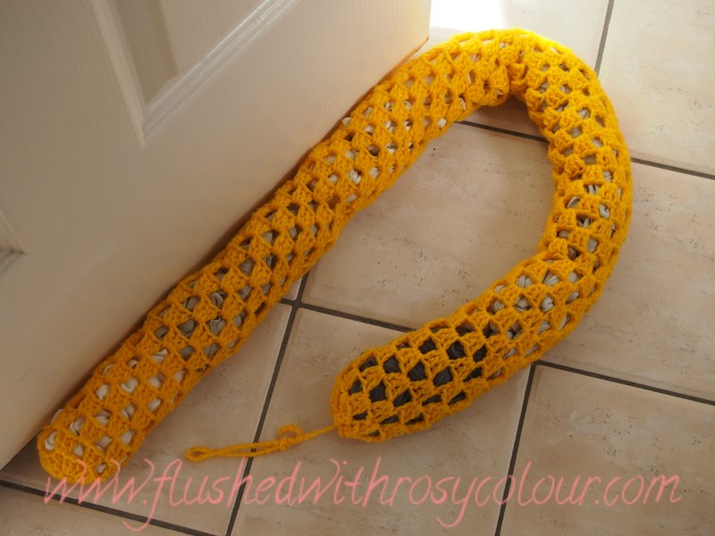 Flushed with Rosy Colour Yellow Draft Stopper