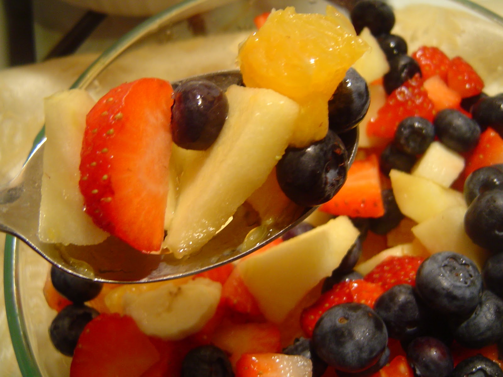bread and breakfast My mom special Fruit chart[fruit salad]