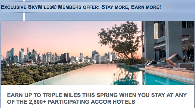 Frequent Flyer Bonuses Delta Skymiles Up To Triple Miles For Delta Skymiles Up To Triple Miles For Accor Hotel Stays Worldwide Until June 30