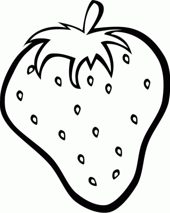 Fresh Strawberry Coloring Pages | Learn To Coloring