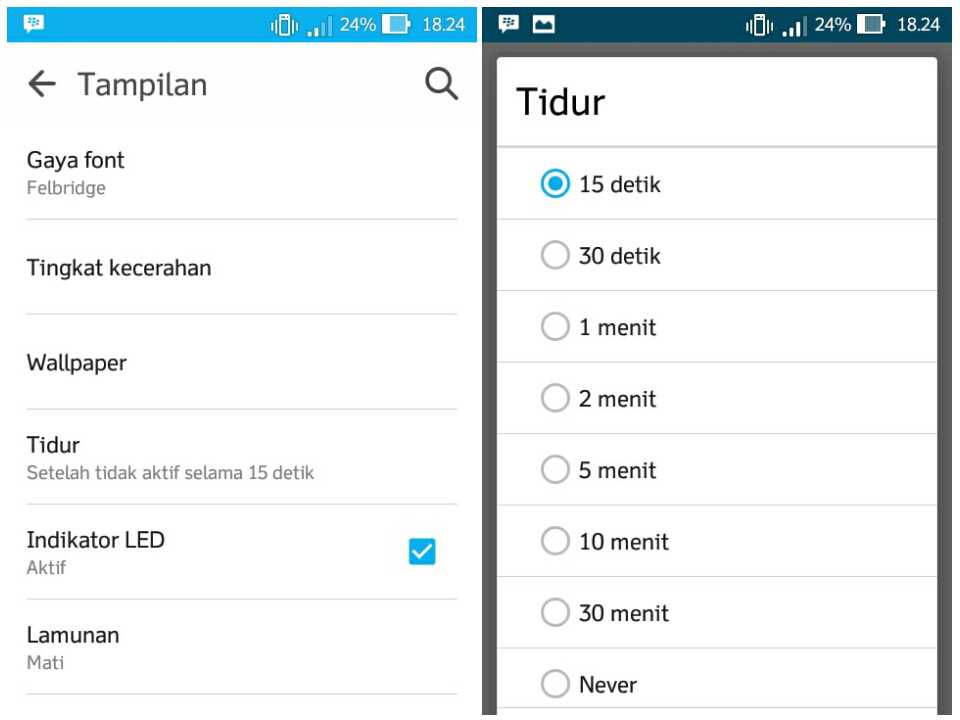 Atur Waktu Standby