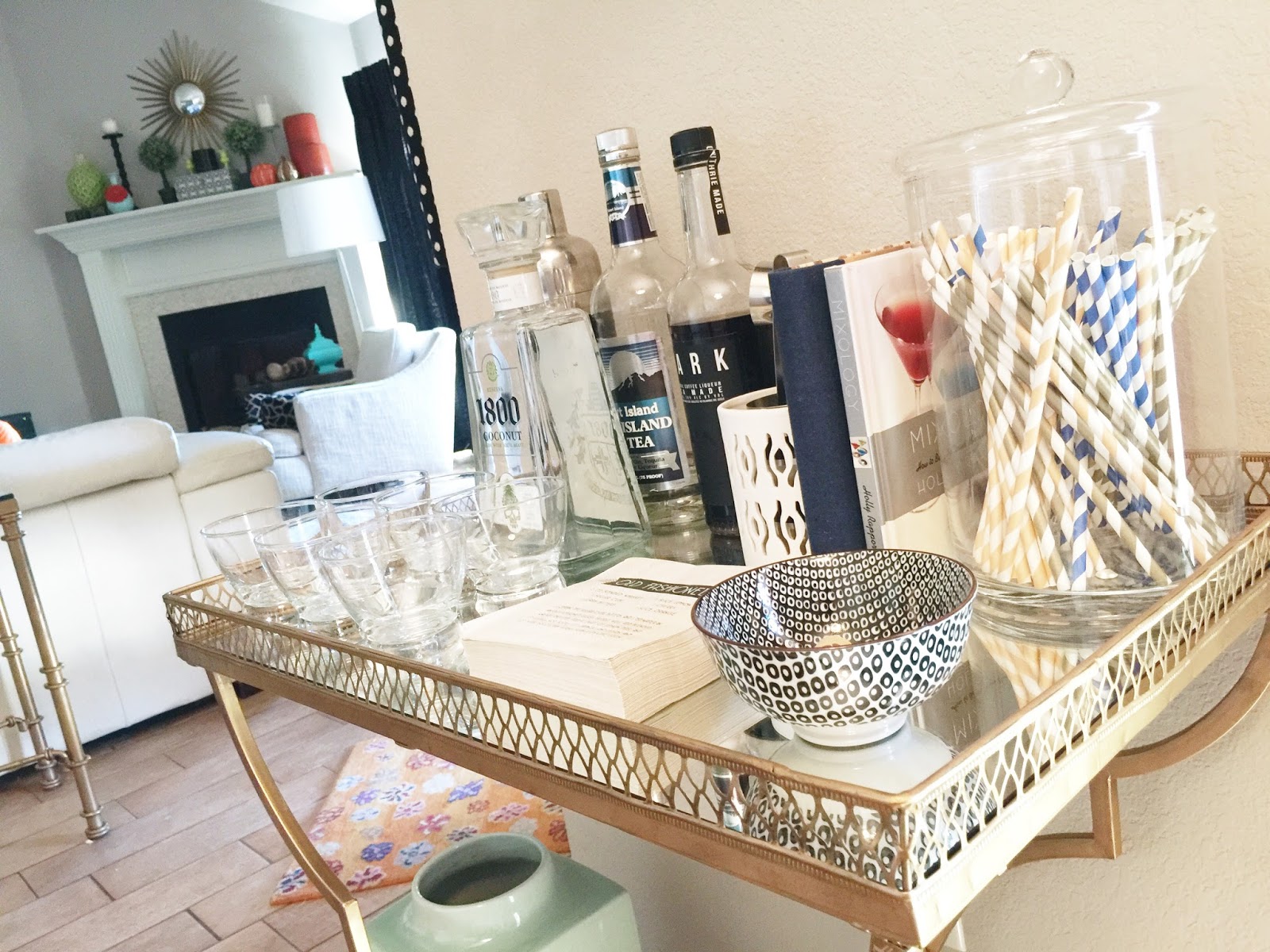 Nellie & Phoeb's Styled Bar Cart on a Budget of 100