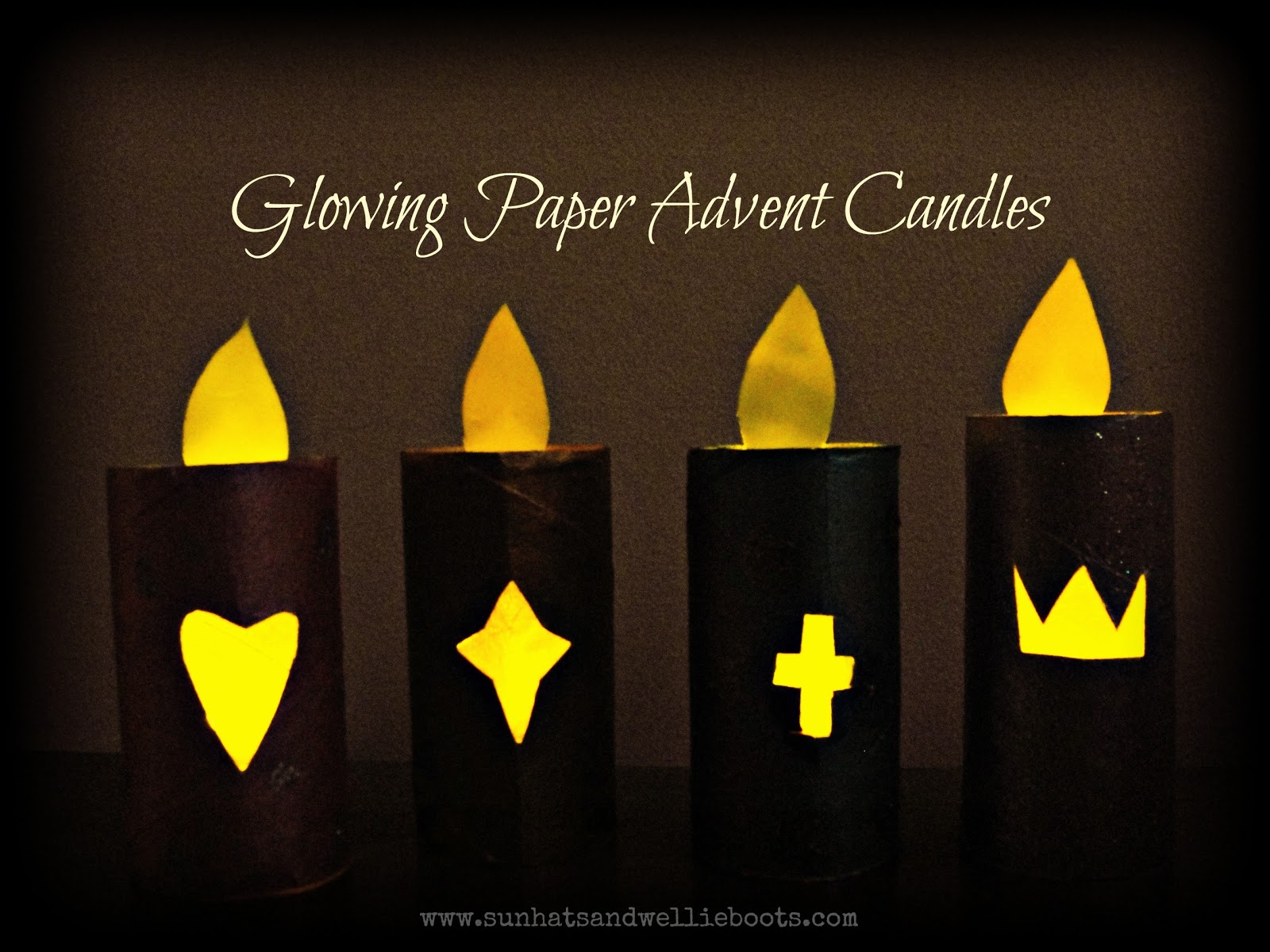 Sun Hats & Wellie Boots Glowing Paper Advent Candles