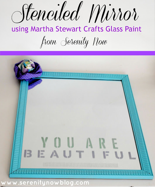 "You Are Beautiful" Stenciled Mirror from Serenity Now
