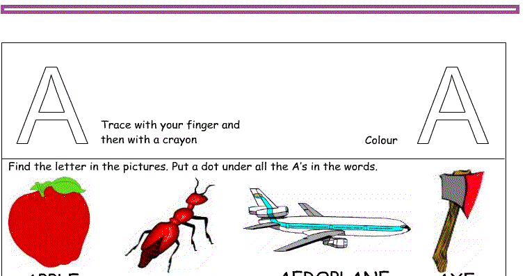 Kindergarten Worksheets: Printable Handwriting Worksheets..... Alphabet A