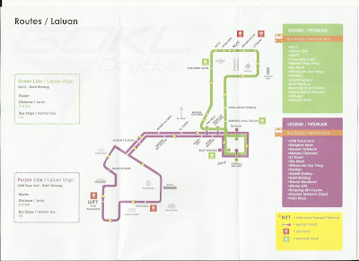 GO KL CityBus Map 免费巴士路线图　Pelan Perkhidmatan Bus Percuma Kuala Lumpur 