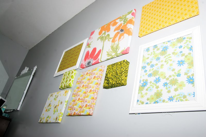 homemade ginger Fabric Collage Wall