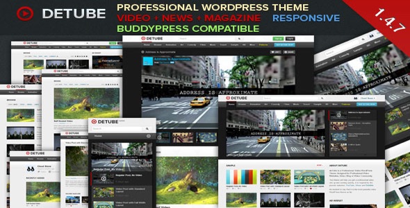 deTube 1.4.9 Video WordPress Theme Free