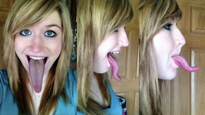 Longest Tongue Girl Mugshot!