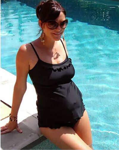 Bluck plus sized maternity bathing suit