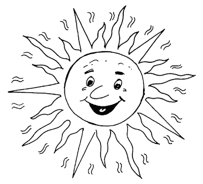 Line Drawing :: Clip Art :: Happy Sun
