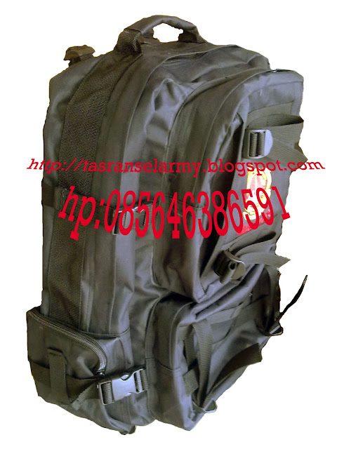 Jual Tas Laptop Militer Hitam Polos