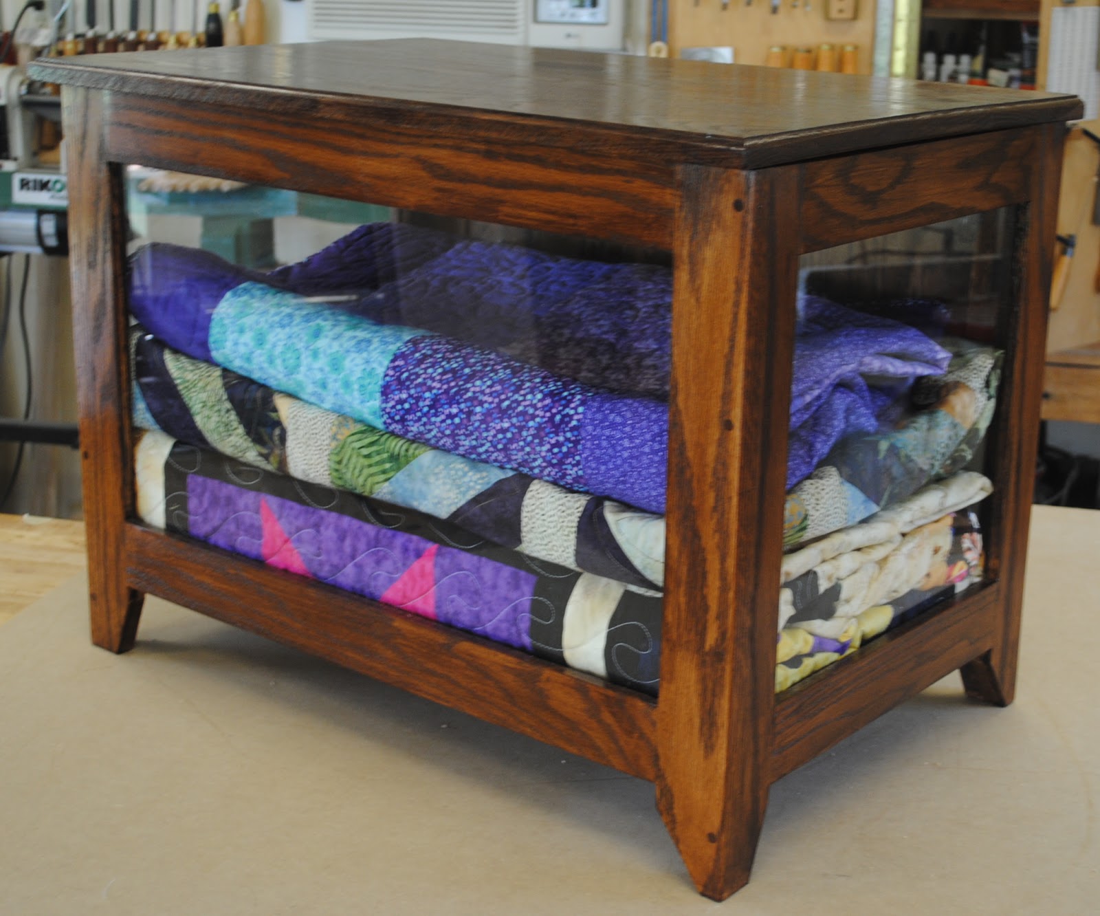 First Light Woodworking Unplugged Quilt Display Case