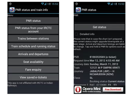 PNR status and train info app PNR status and train info app apk