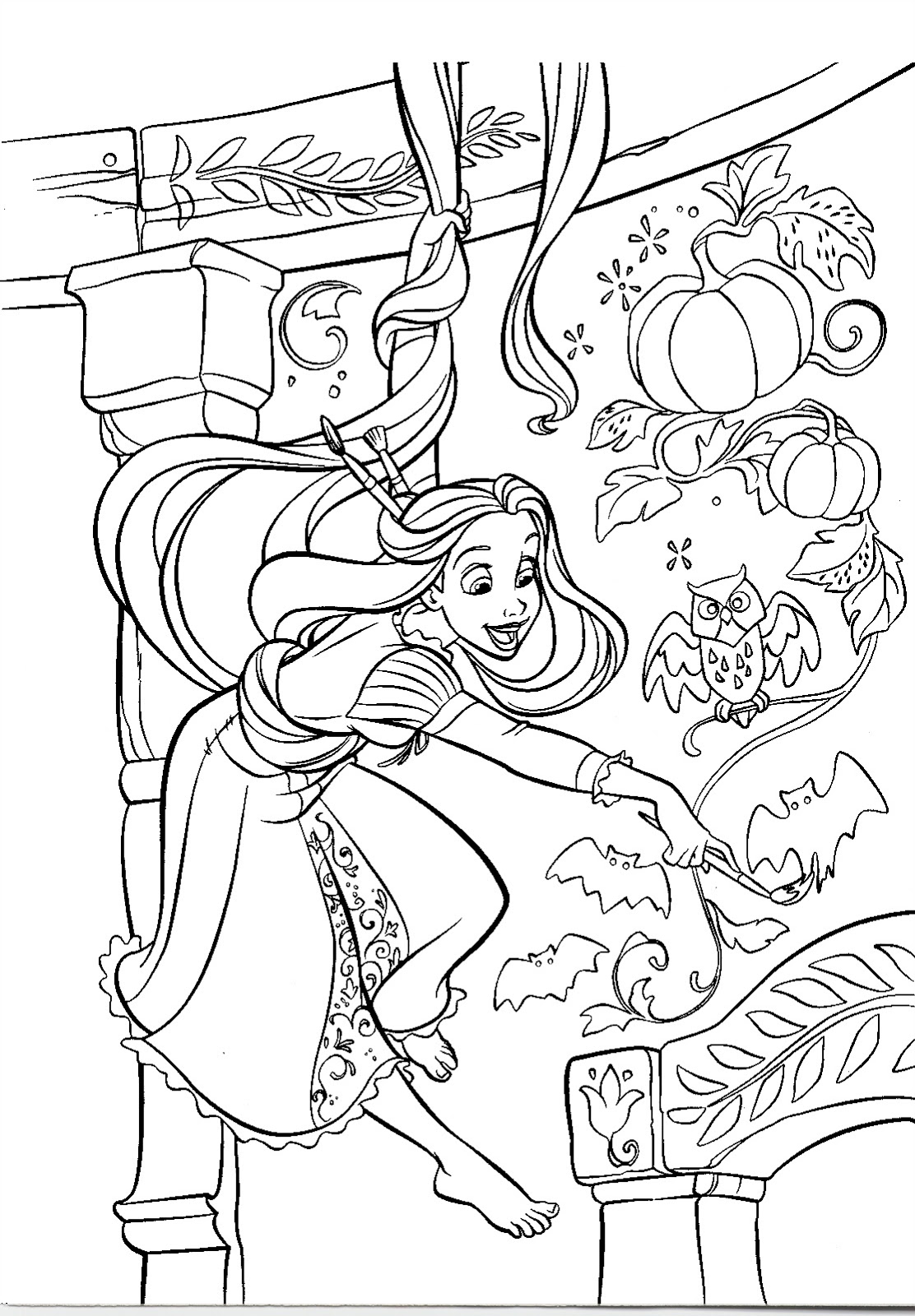 Desenhos de ENROLADOS para colorir Desenho da - imagens para colorir da rapunzel
