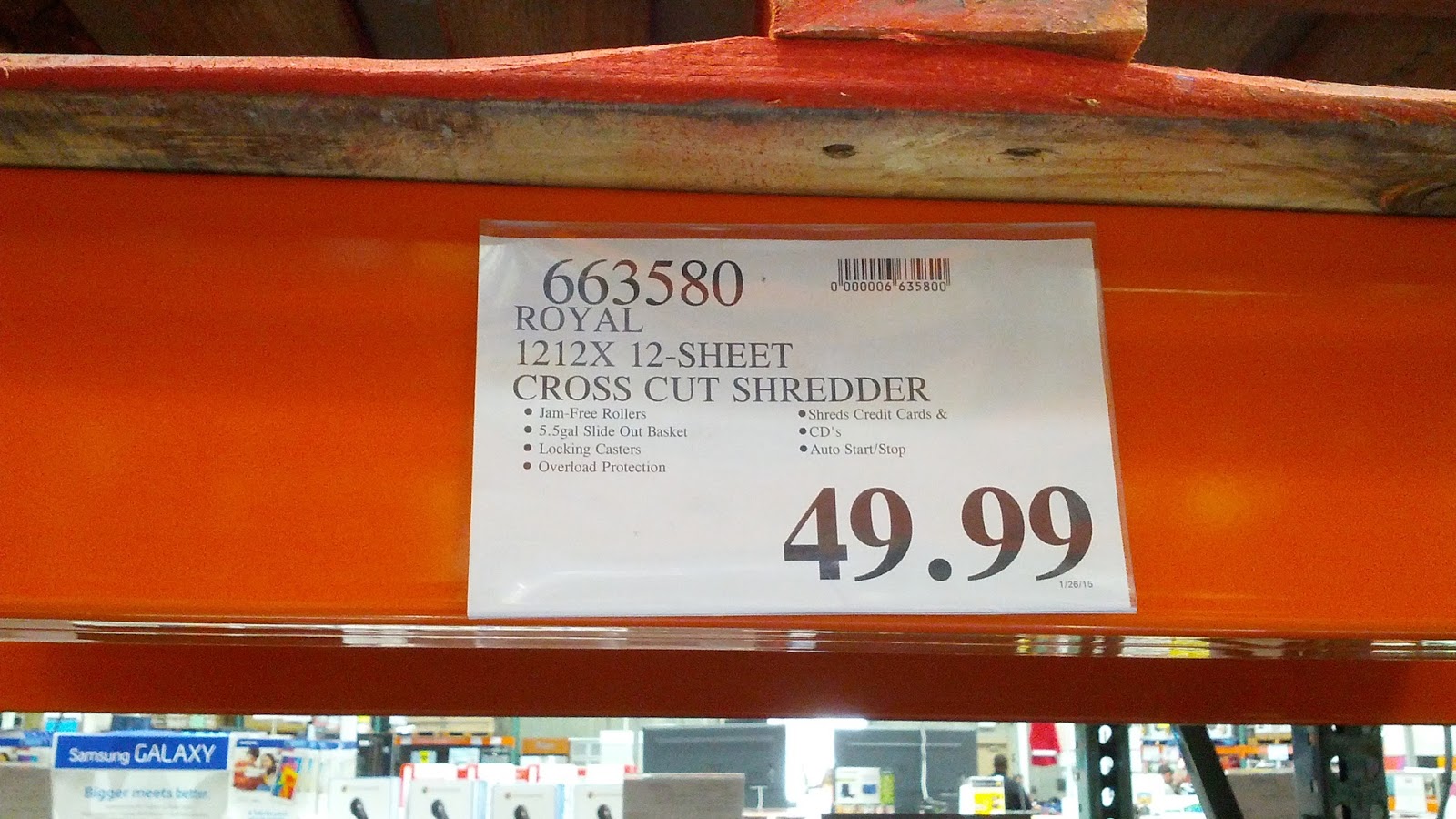 Royal 1212x CrossCut 12 Sheet Paper Shredder Costco Weekender