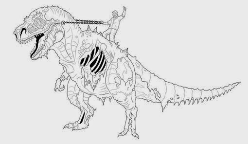 Horror Huggies : Zombie T-rex Self Portrait