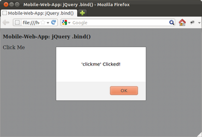 Handle event using .bind() in jQuery Handle event using .bind() in jQuery