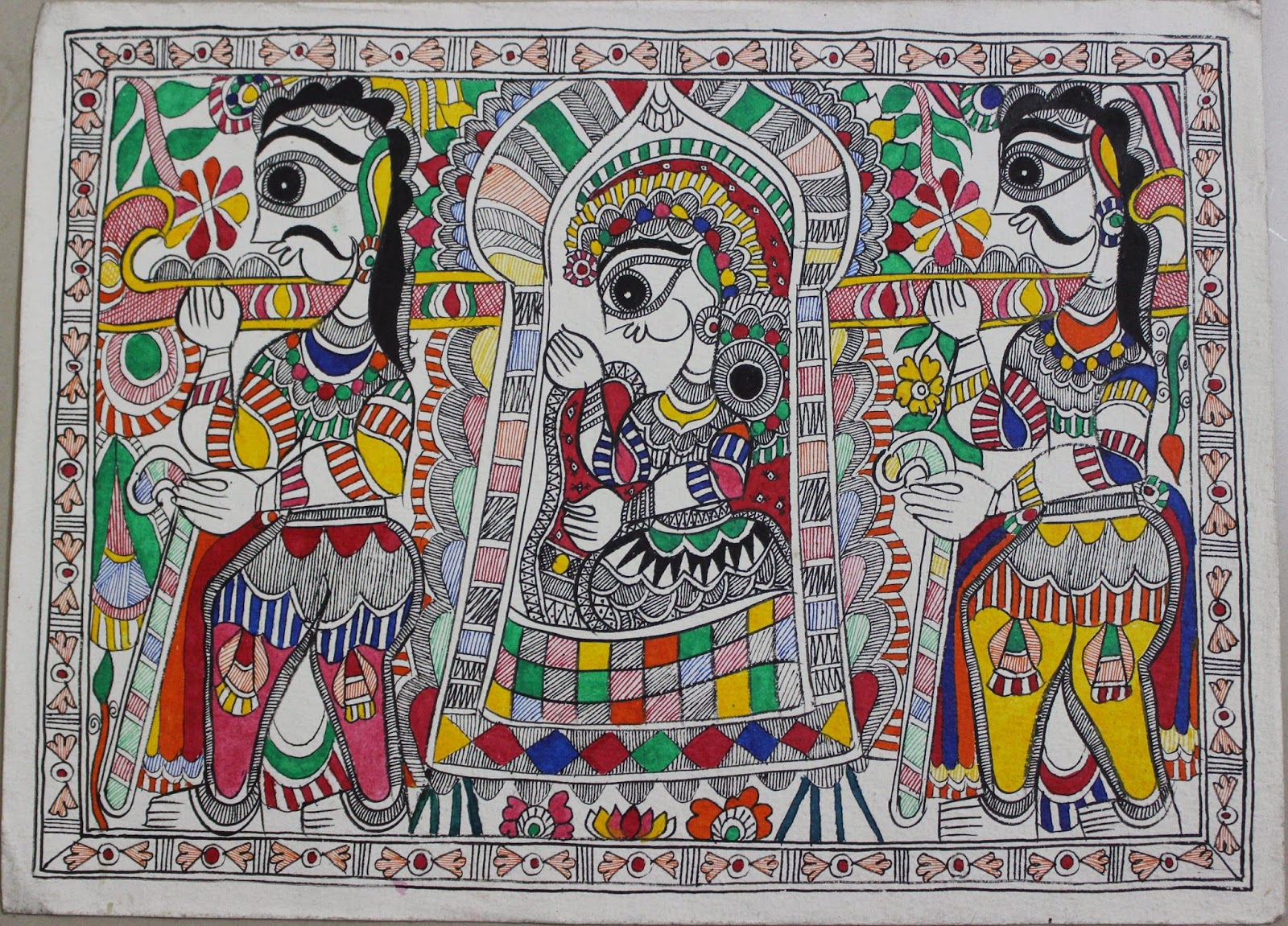Madhubani Painting (Bihar)   IMAGES, GIF, ANIMATED GIF, WALLPAPER, STICKER FOR WHATSAPP & FACEBOOK 