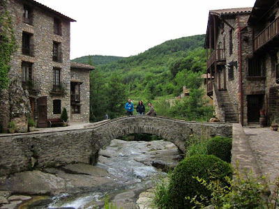 Beget and the mountains of the Pyrenees in Catalonia Beget and the mountains of the Pyrenees in Catalonia