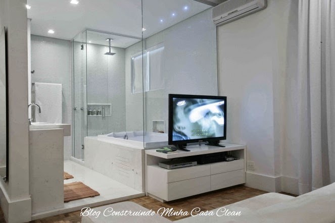 Construindo Minha Casa Clean Quartos Integrados com Banheiros de Vidros! Artesanato Em Couro Cru ~ Construindo Minha Casa Clean Quartos Integrados com Banheiros de Vidros!