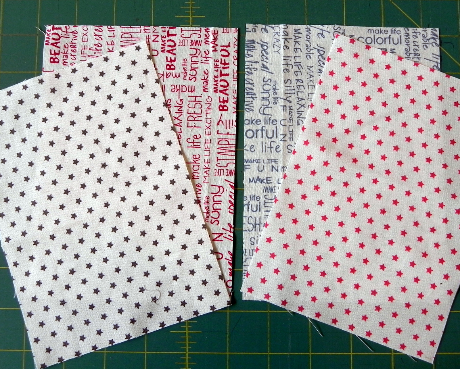 Janice Elaine's Tutorials Half Square Rectangle Tutorial