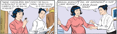 Hang up your coat and stay a while, Margo. And ADMIRE MY BUMP